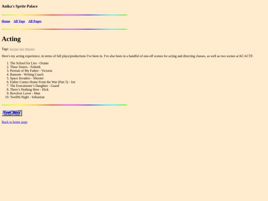 page/acting screenshot