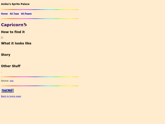 page/constellations/capricorn screenshot