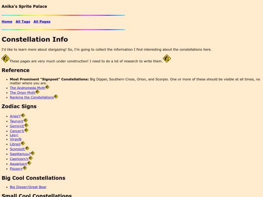 page/constellations screenshot
