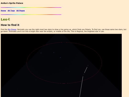 page/constellations/leo screenshot