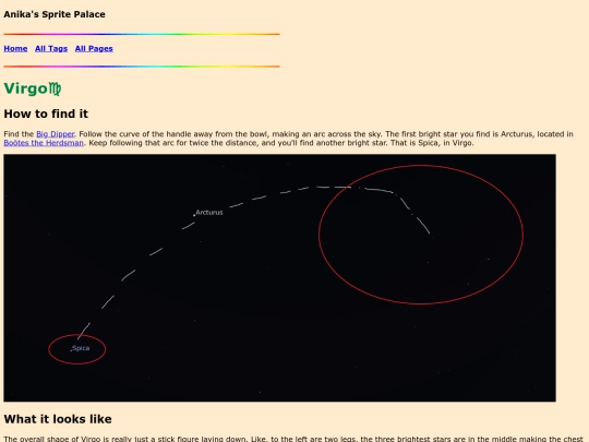 page/constellations/virgo screenshot