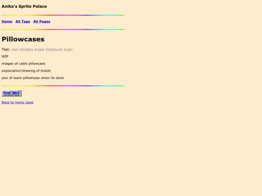 page/pillowcases screenshot