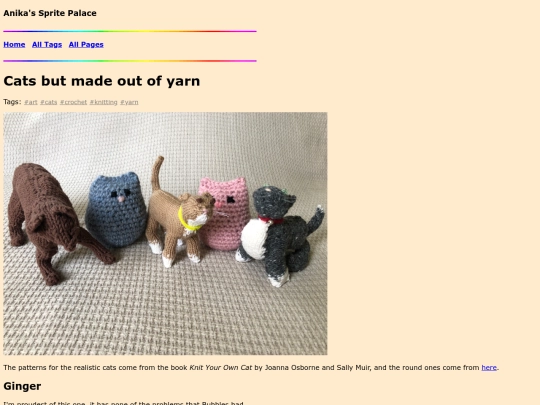 page/yarncats screenshot