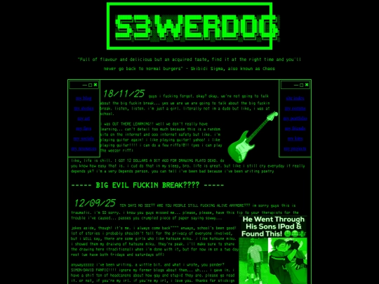 the sewage/thesewageblog screenshot