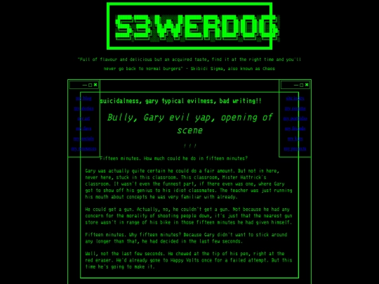 the sewage/thesewagestories screenshot