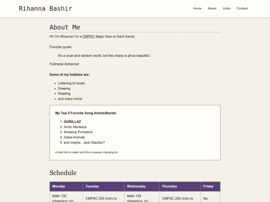 pages/aboutme screenshot