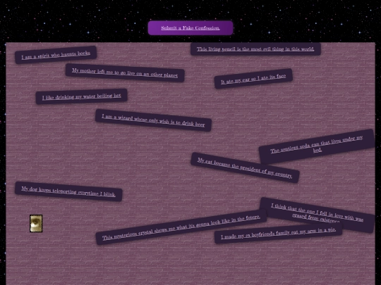 confessions/wall screenshot