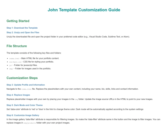 John/instructions screenshot