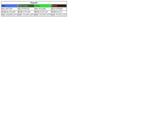 ColorTable screenshot