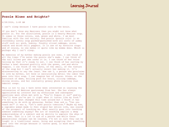 journal screenshot