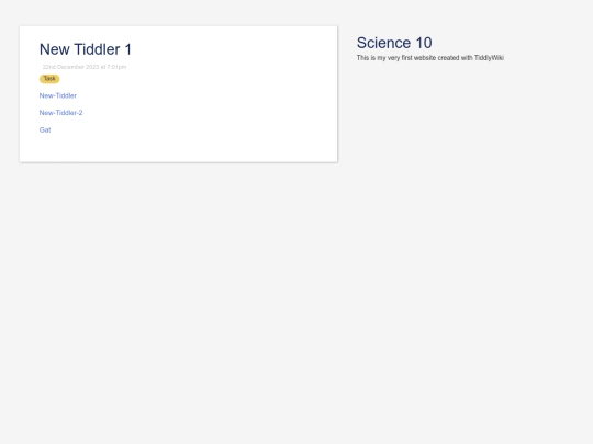Hello/New Tiddler 1 screenshot