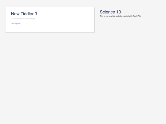 Hello/New Tiddler 3 screenshot