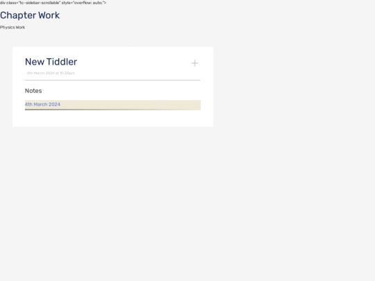 Works/New Tiddler screenshot