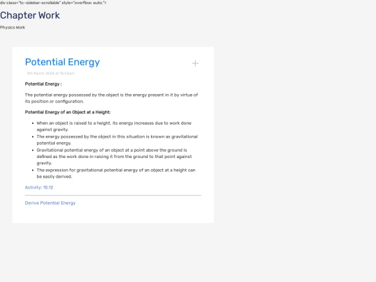 Works/Potential Energy screenshot