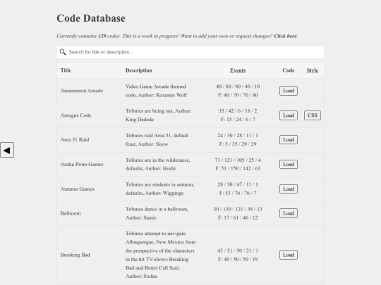 static/codes screenshot