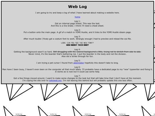 Log screenshot