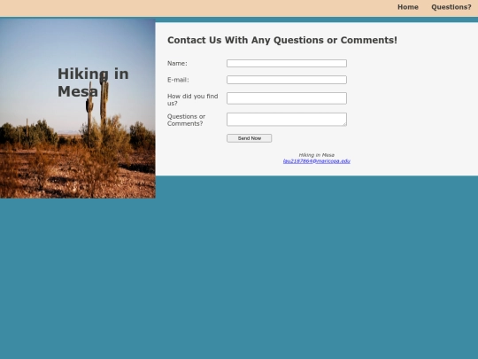 questions screenshot