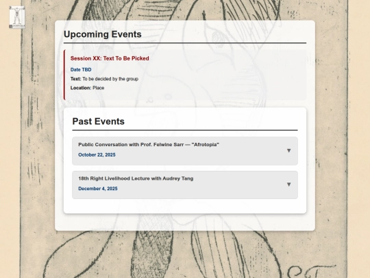 events screenshot