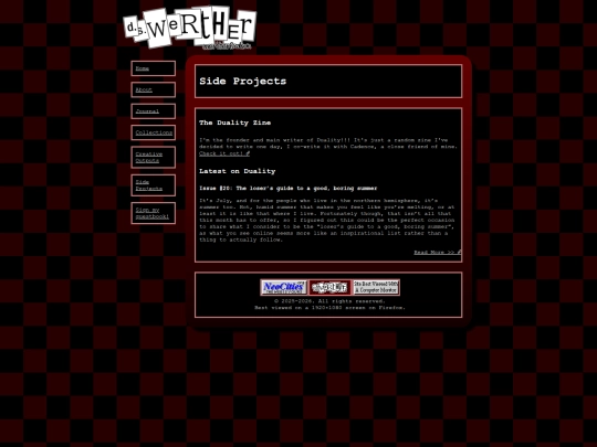 sideprojects screenshot
