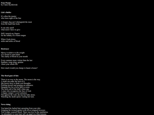 FourPoems_ClaireRychlewski screenshot