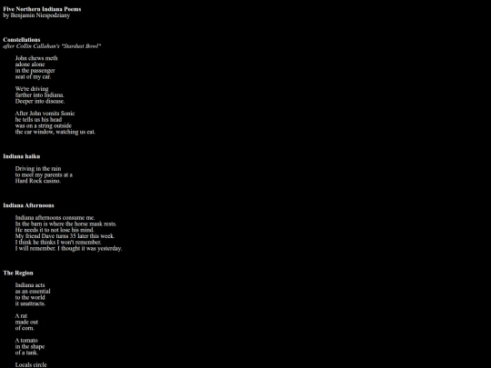 NorthernIndianaPoems screenshot