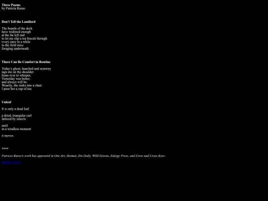 ThreePoems_PatriciaRusso screenshot