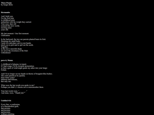 ThreePoems_SergioBrito screenshot