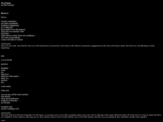 TwoPoems_BillNeumire screenshot
