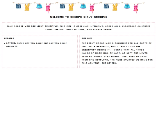 girly/pages/info screenshot