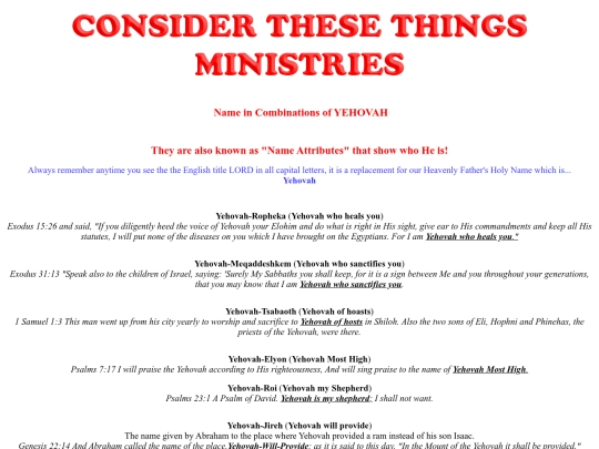Yehovah-name-combinations screenshot