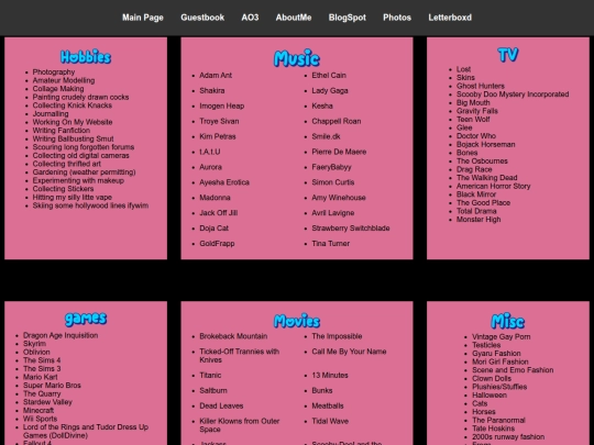 interests screenshot
