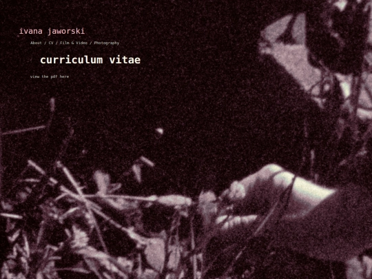 CV screenshot
