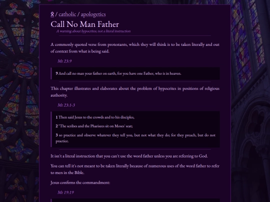 catholic/apologetics/call-no-man-father screenshot
