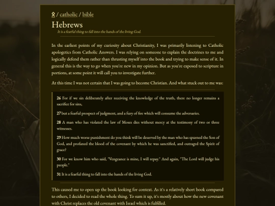 catholic/bible/hebrews screenshot