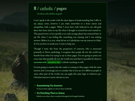 catholic/pagan screenshot