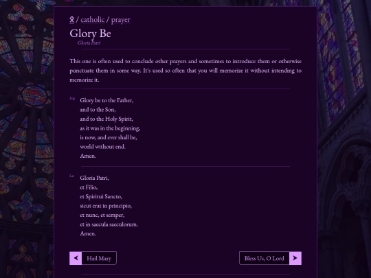 catholic/prayer/glory-be screenshot