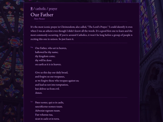 catholic/prayer/our-father screenshot