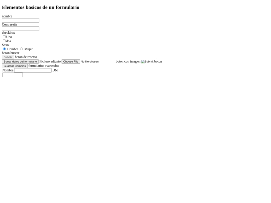 HTML y CSS codes/formulario screenshot