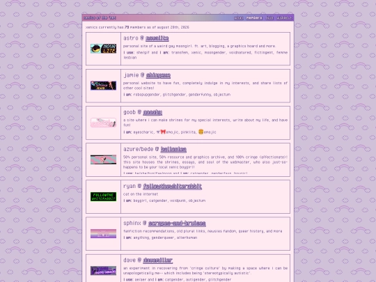 members screenshot