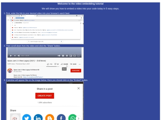 Embedtutorial screenshot