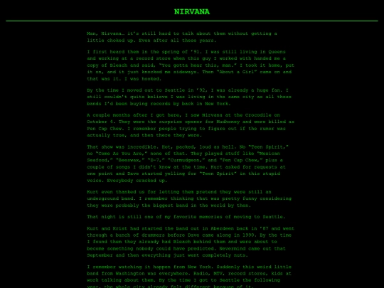 nirvana screenshot