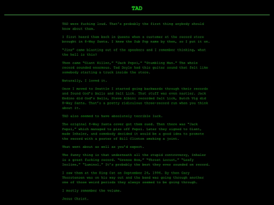 tad screenshot