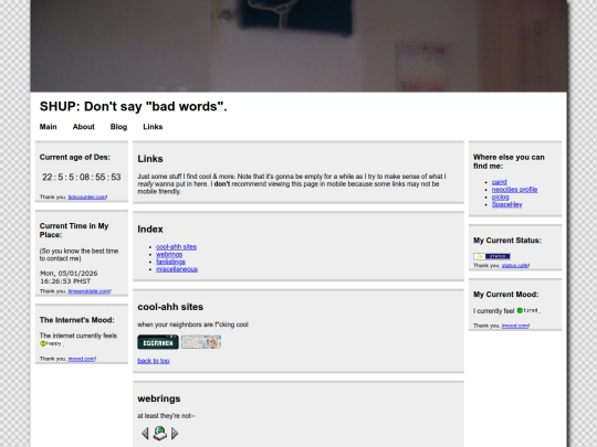 links screenshot