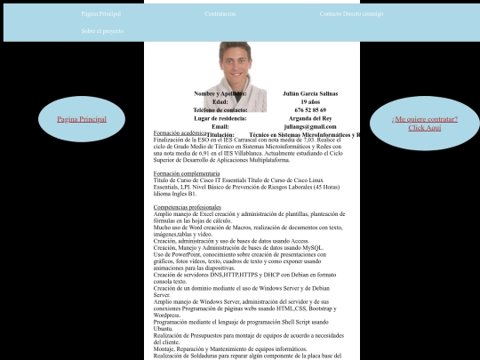 HTML/curriculumvitae screenshot