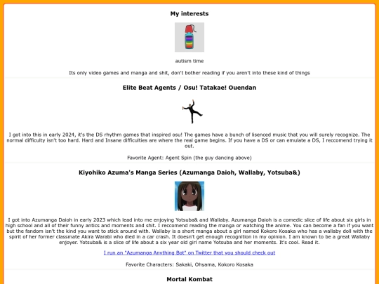 interests screenshot