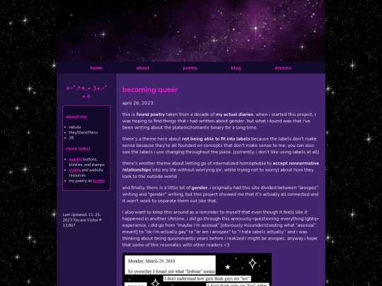 poetry/becomingqueer screenshot