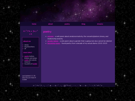 poetry screenshot