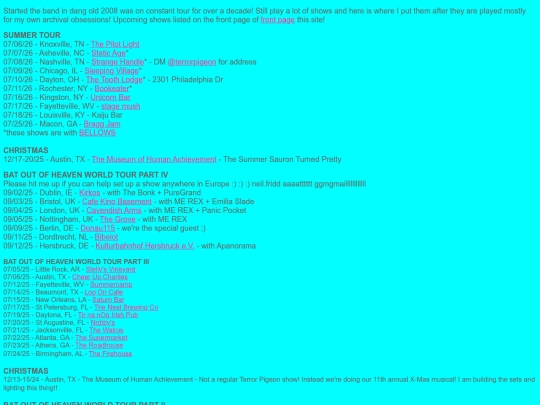 pastshows screenshot