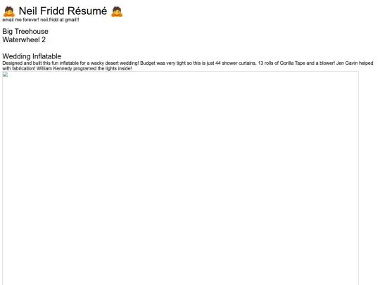resume/toomanypicturesversion screenshot