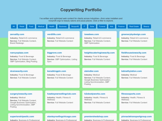 copywritingportfolio screenshot